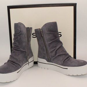 J/Slides Nina Casual Suede Grey Boots Sz 7